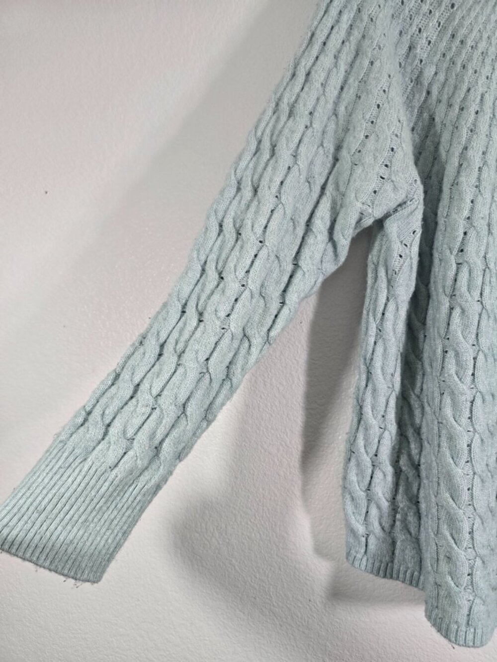 Lane Bryant Cable Knit Sweater Women Plus Size 22-24 Blue Pullover Fall Winter - Picture 5 of 7